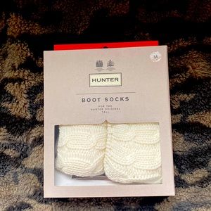 Hunter Boot Socks, Natural White, 7(M).